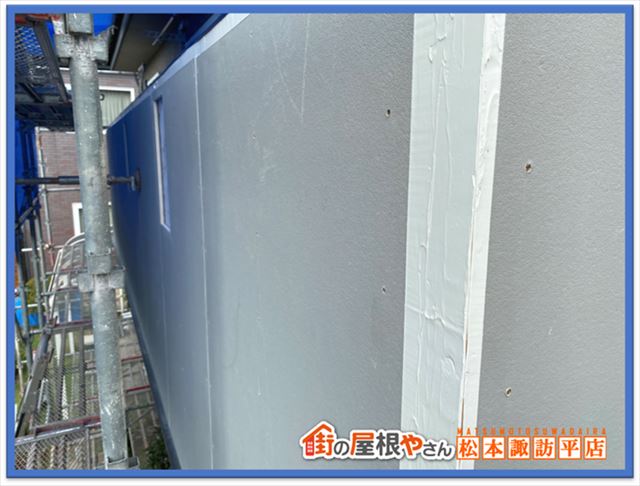 塩尻市ベランダ改修工事　レンガタイル下地